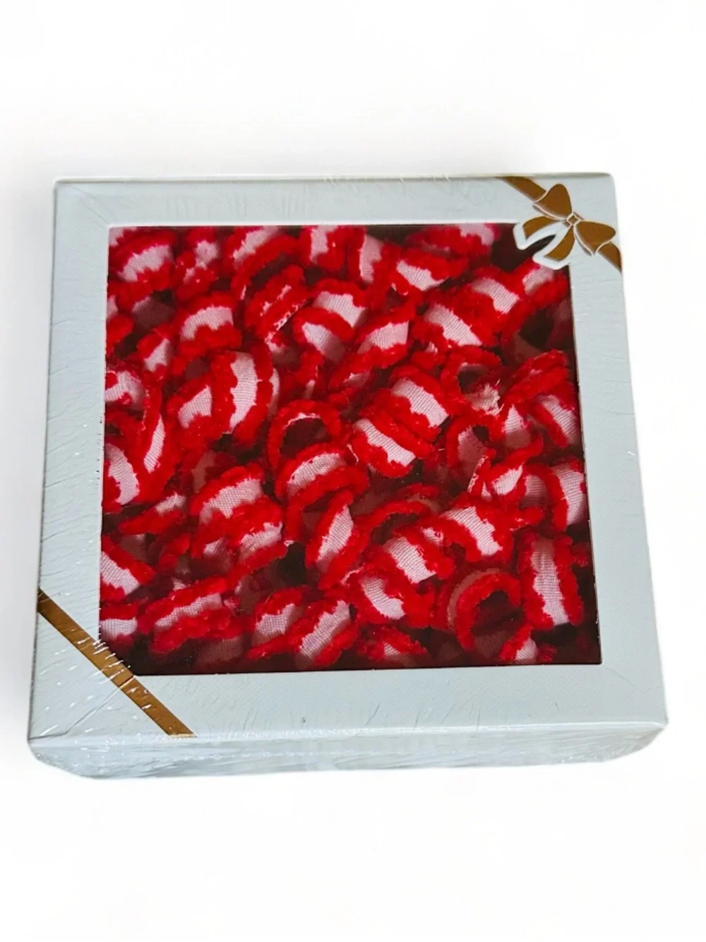 Red and White Decorative Curly Ribbon Bows for Gift Wrapping